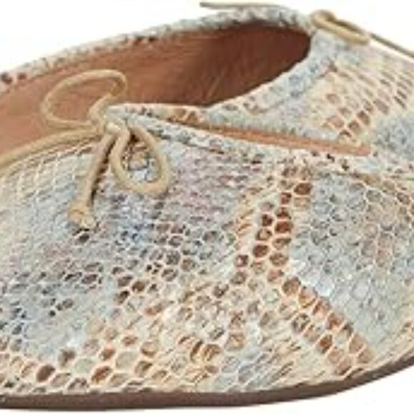 Madewell Women's The Adelle Mule in Snake Embossed Leather Feather Blue 8, NWOT - Picture 6 of 8